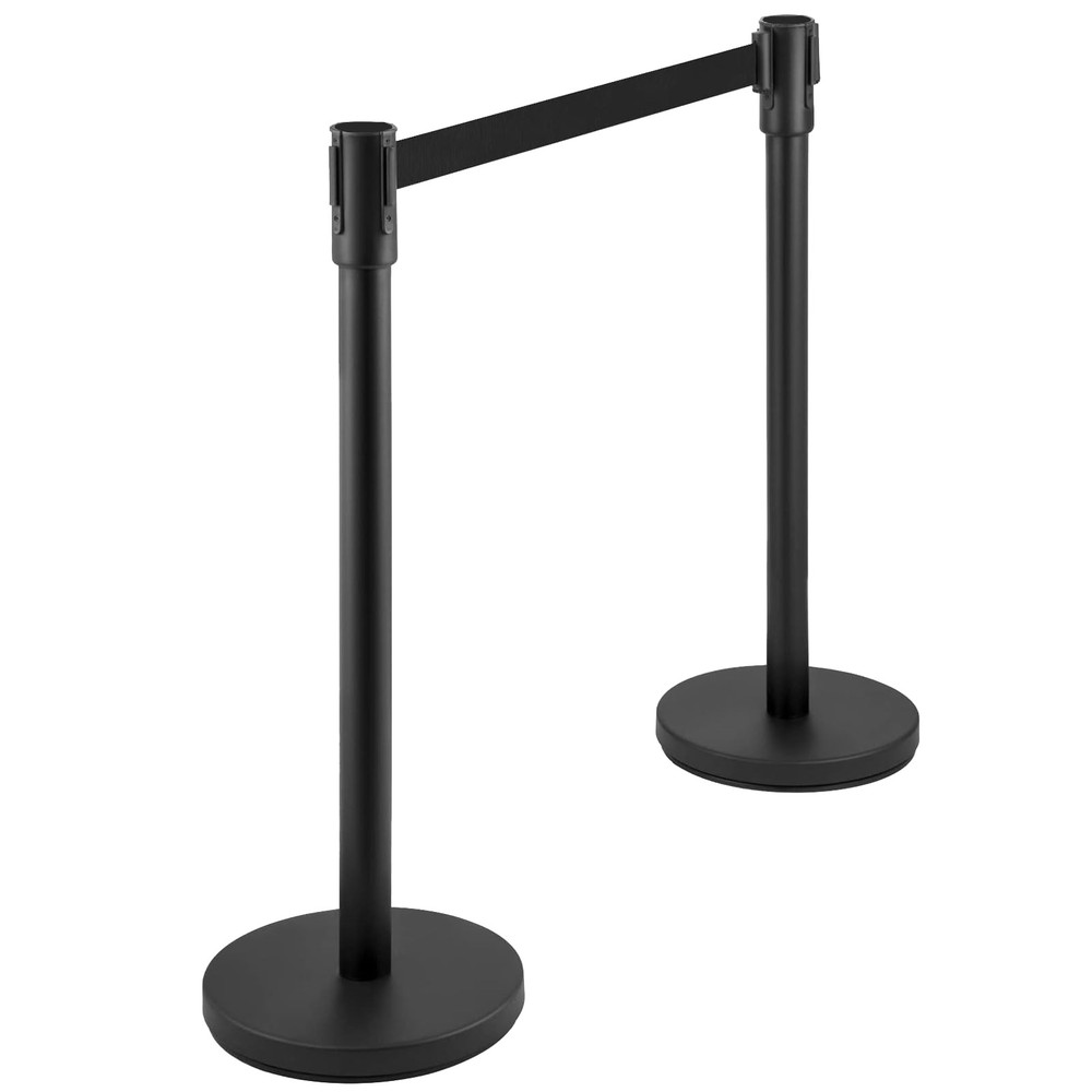 Crowd Control Stanchions, Stanchion Queue Post with Retractable Belts 6.5Ft, Eas