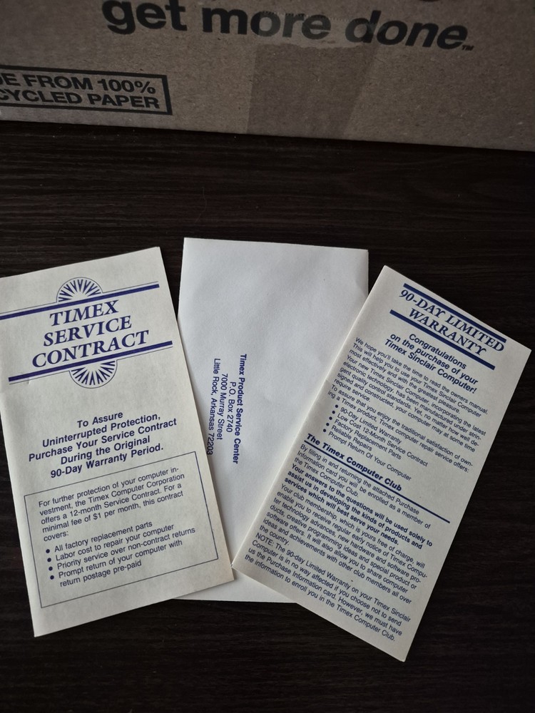 Timex Sinclair 1000 Vintage Personal Computer w/ Box (UNTESTED)