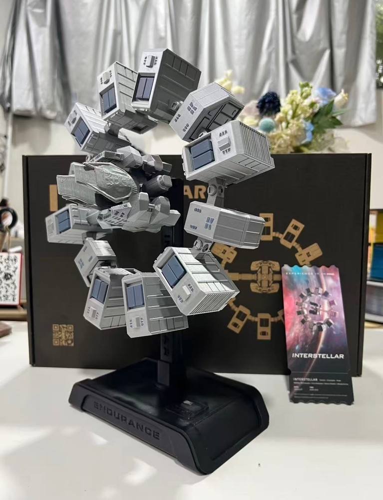 Interstellar Endurance Space Station Rotatable Model Ornament 3D Printed Gift