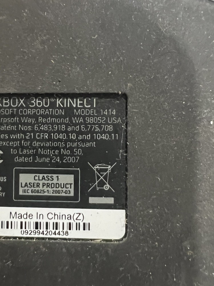 Microsoft Xbox 360 Kinect Motion Sensor Camera Bar Only Model 1414