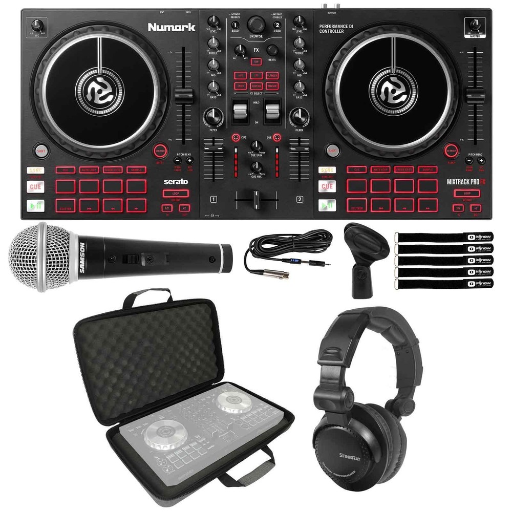 Numark Mixtrack Pro FX Effects 2-Deck Serato DJ Controller w Headphones & Case