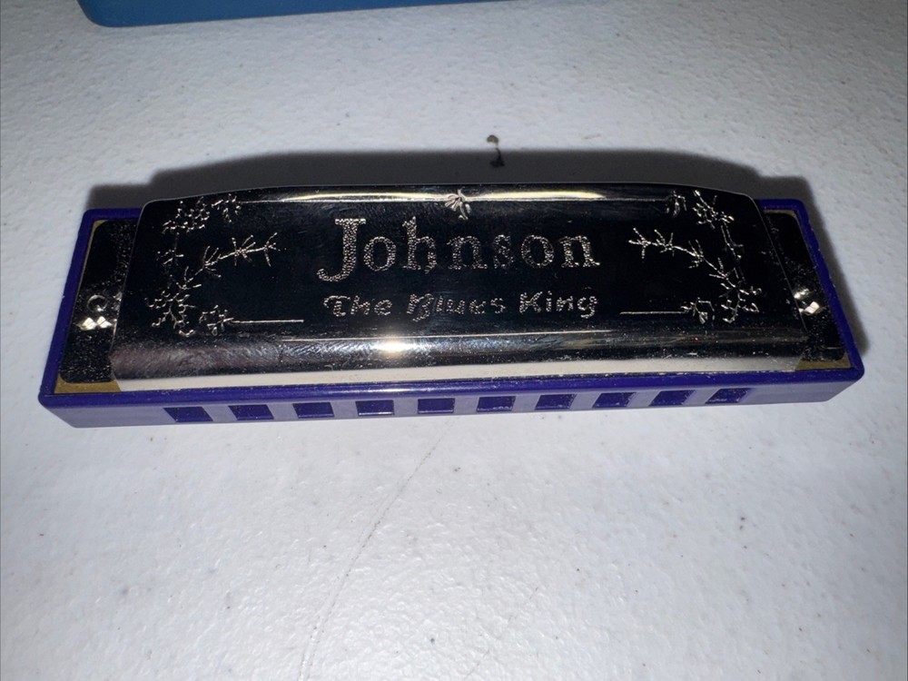 Johnson "The Blues King' harmonica With Case Musical Instruments Key D