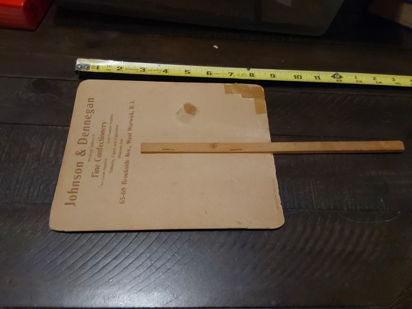 1900s Warwick RI Hand Fan Johnson & Dennegan Confectionery Lincoln at Gettysburg