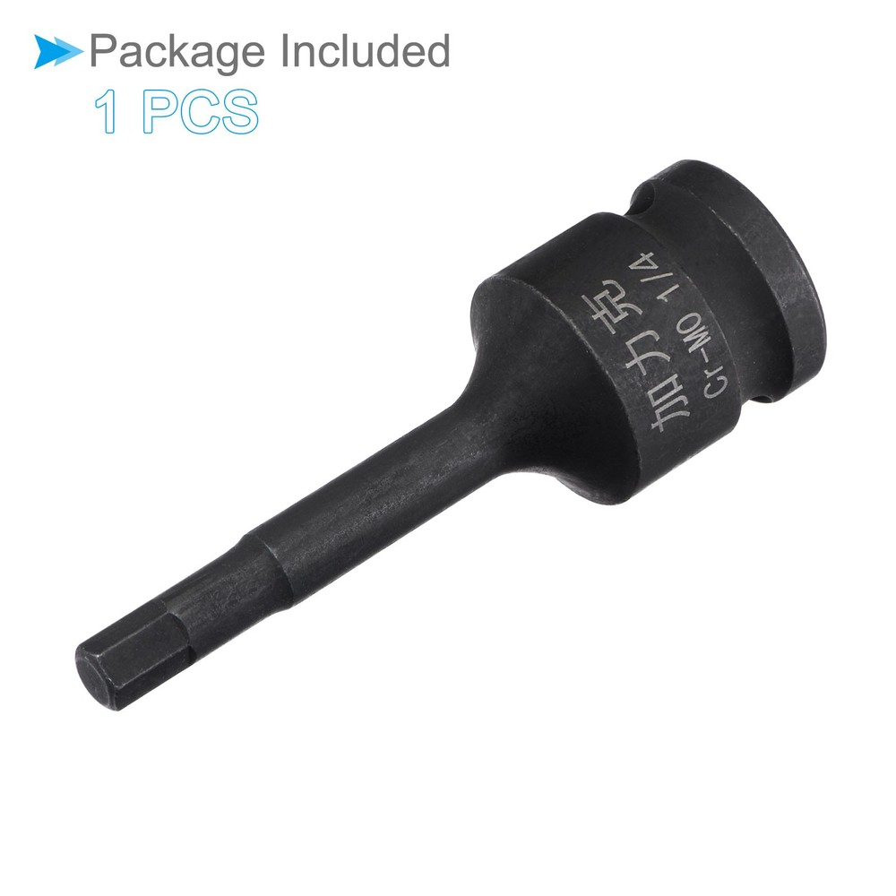 1/4" Impact Hex Bit Socket 1/2" Square Drive SAE Hex Socket for Automotive