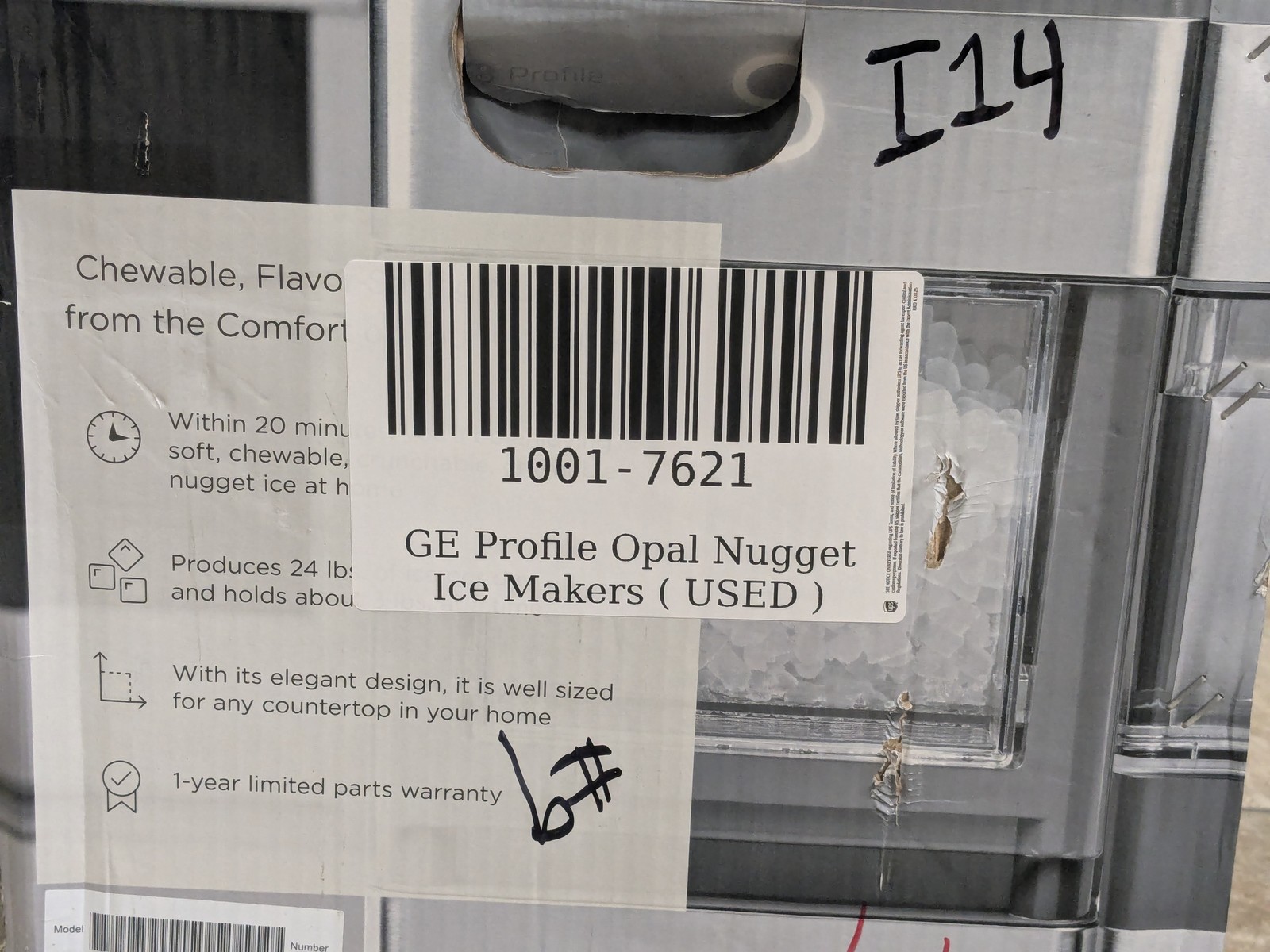 GE Profile Opal Nugget Ice Maker with side tank