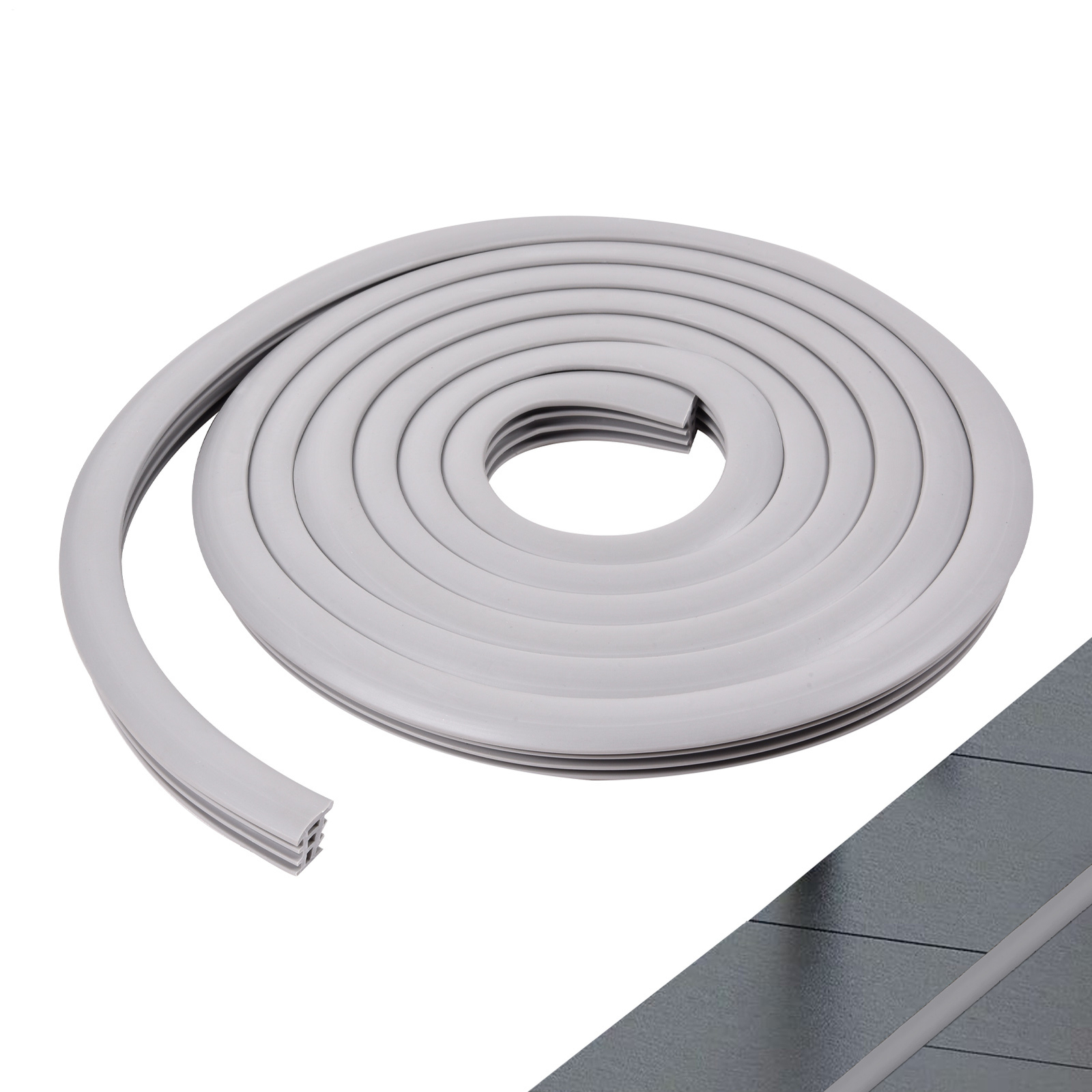 50ft Concrete Expansion Joint Filler Flexible EPDM Strip For 1'' Wide Cracks