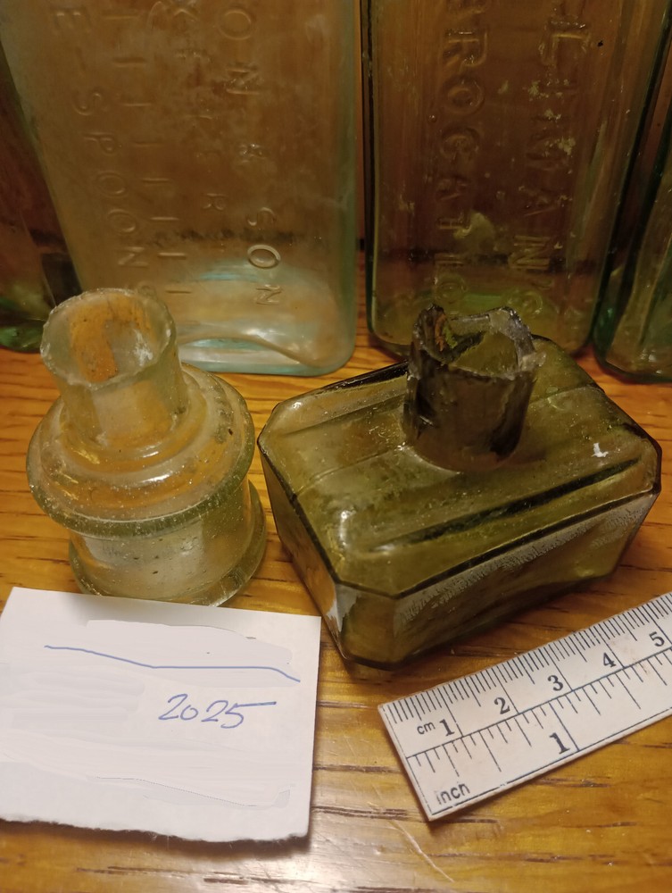 SIX antique bottles