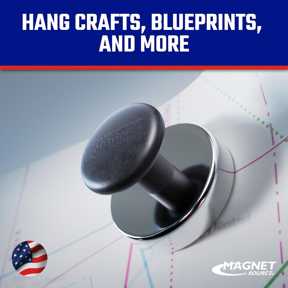 Ceramic Round Base Magnet with Knob Pack - Heavy-Duty Strong Magnets with Knobs