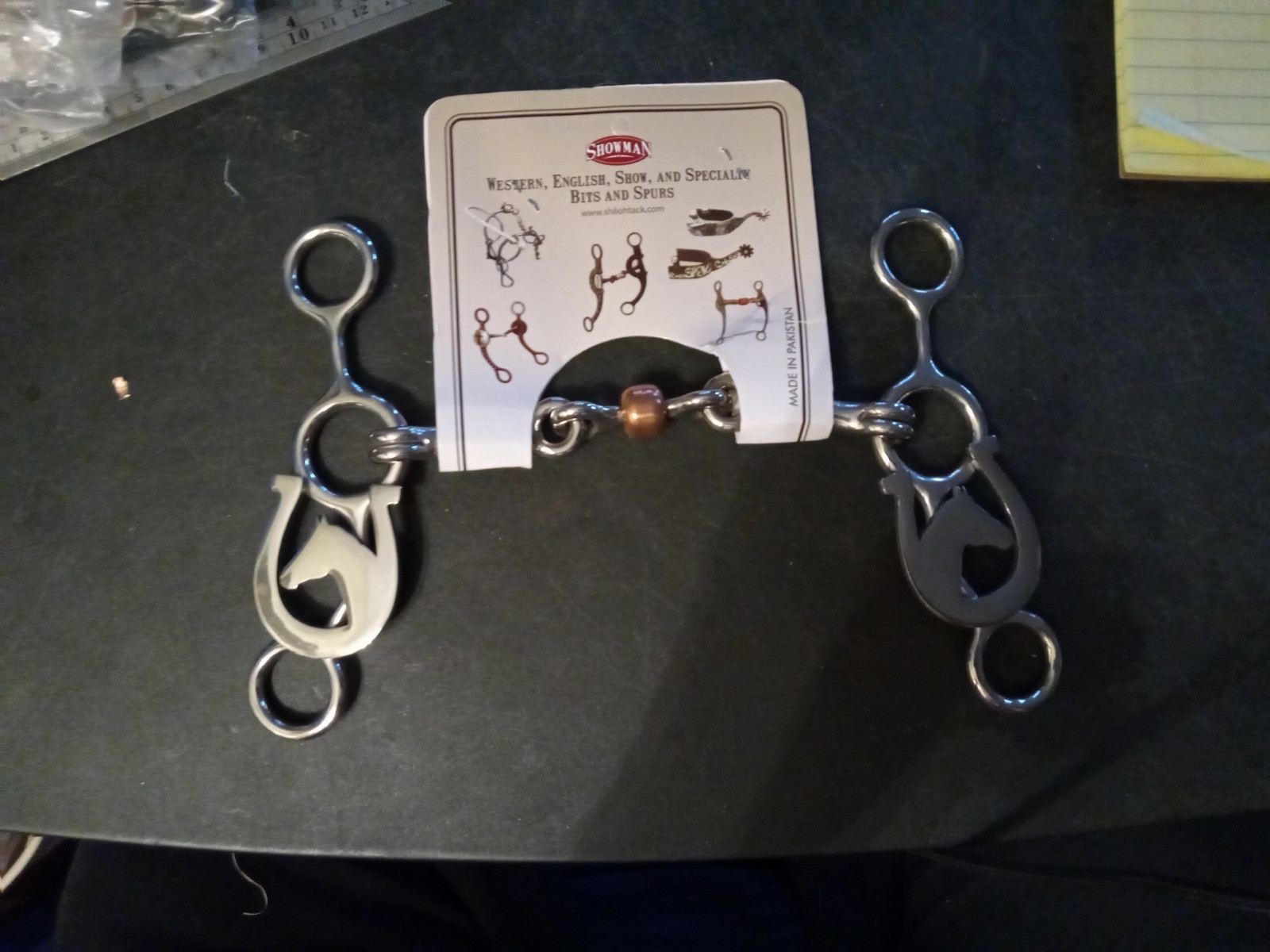 New Junior Jr cowhorse bit stainless steel 5 in mouth dog bone copper roller