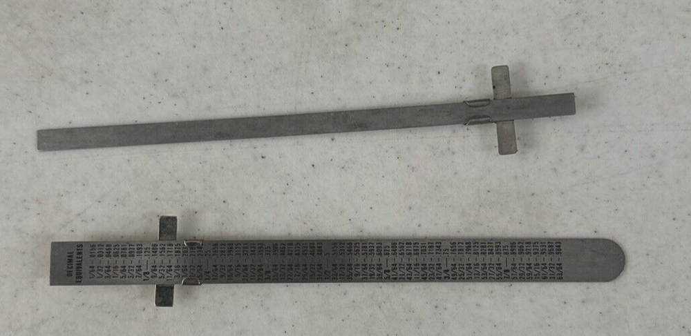 Two Gauge Rulers metal