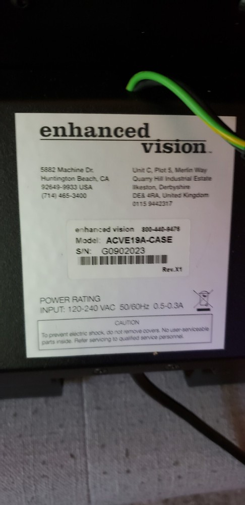 ENHANCED VISION ACROBAT ACVE19A LCD VIDEO READER MAGNIFIER Viewsonic 19"
