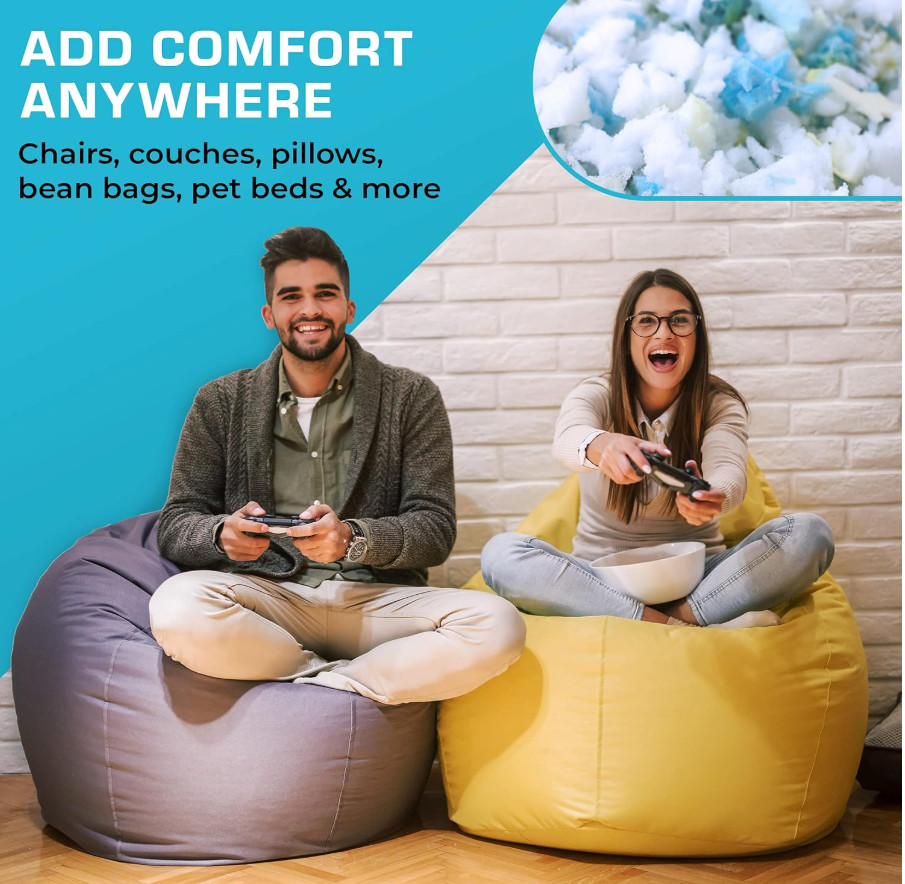 Xtreme Comforts 5lbs Bean Bag Filler Memory Foam - Pillow Stuffing Material
