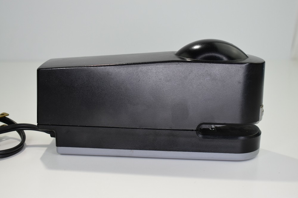 Boston Electric Automatic Stapler #100 Black Uses Standard Staples Tested Works