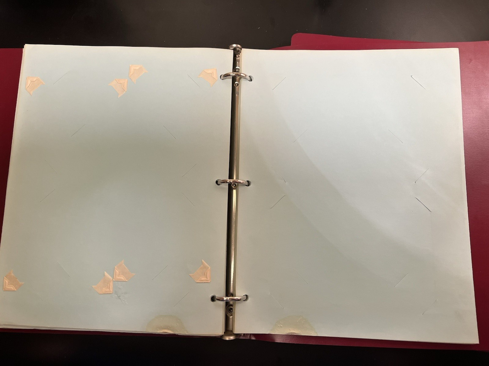 2-Used Empty Vintage Vinyl Loose Leaf Postcard Binders.Refillable. 70 pgs. Total