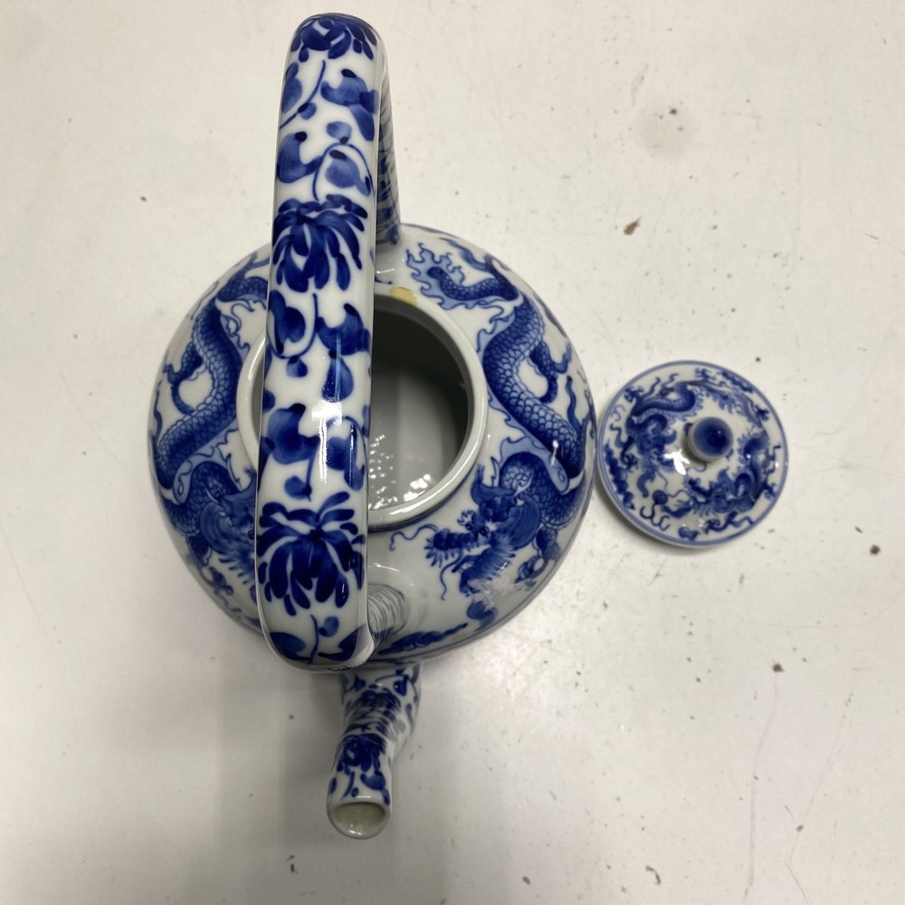 Blue Dragon Chinoiserie Tea Pot