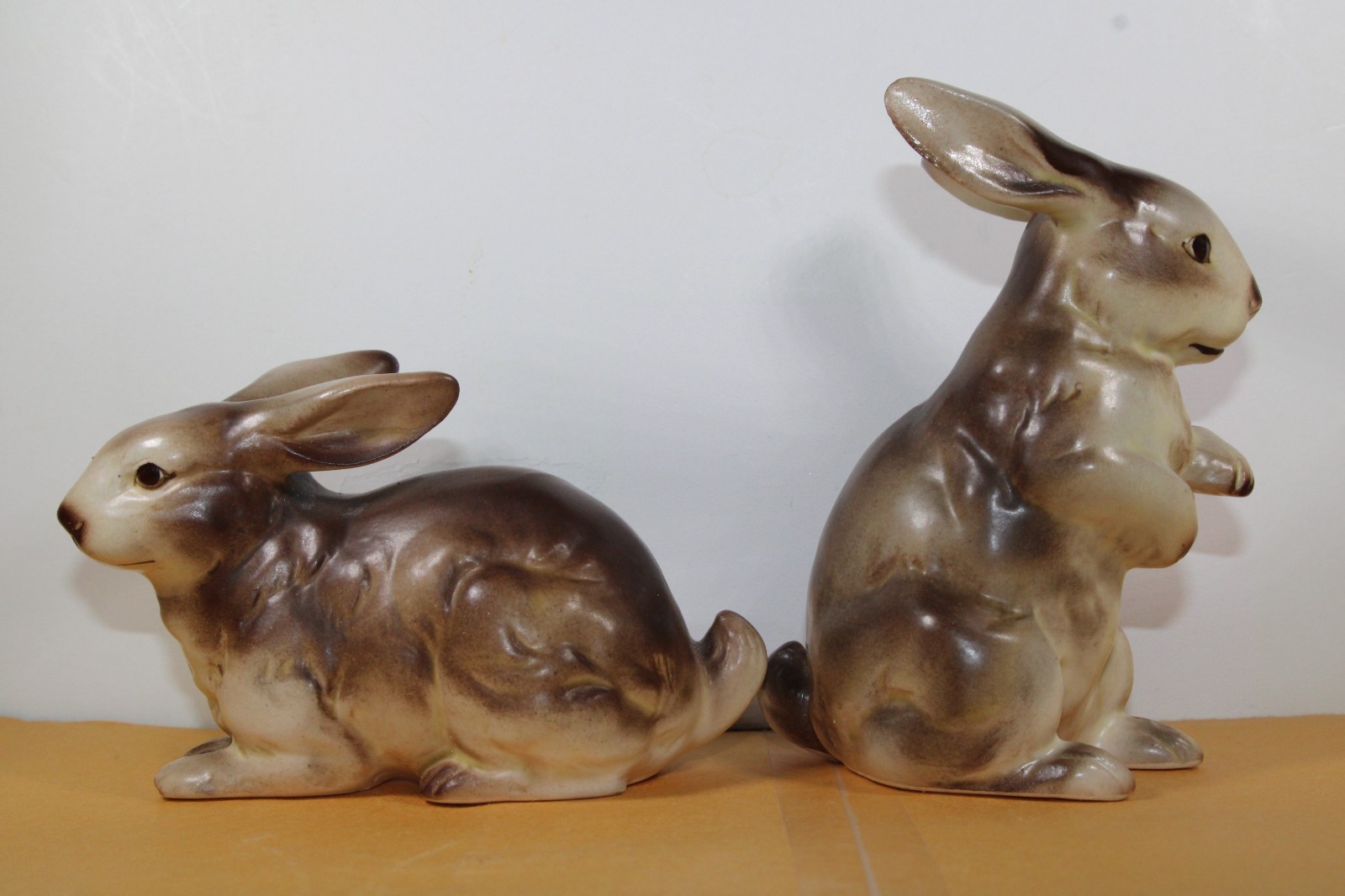 Vintage Ceramic Porcelain Rabbit Figurines Japan