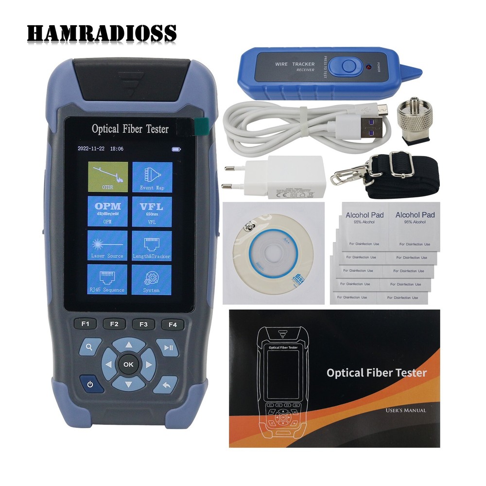 Optical Time Domain Reflectometer w/OTDR OPM LS VFL RJ45 Cable Order Flashlight