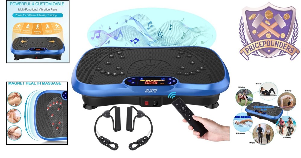 Compact Vibration Plate with Bluetooth & Remote Control - Ideal Fitness Solution