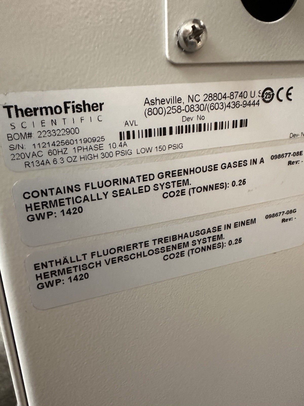 Thermo Fisher Accel 500 LC Recirculating Chiller ONLY 1 Hour Runtime