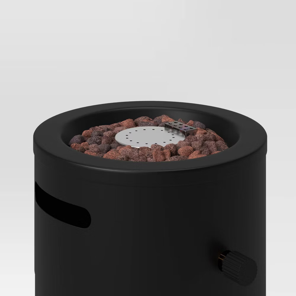 Threshold 22" Metal Portable Propane Gas Outdoor Fire Column Pit