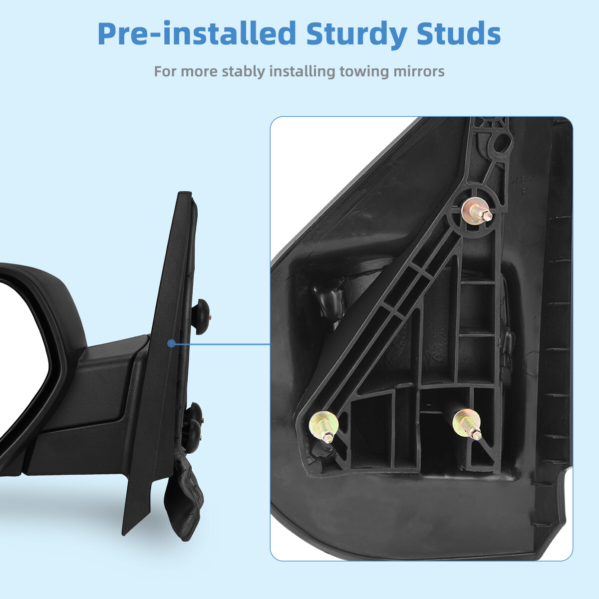 Power Heated Tow Mirrors for 07-13 Chevy Silverado Sierra 1500 2500 Signal Light