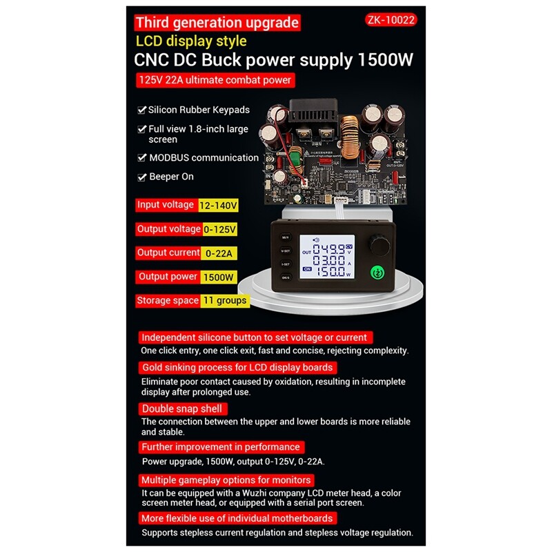 -10022 CNC Step-Down DC Adjustable Controlled Power Supply, Constants8401-