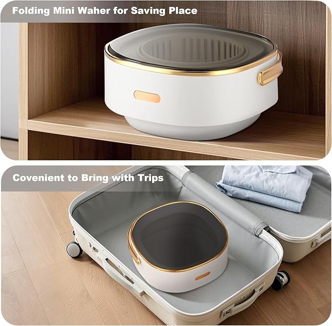 Portable Mini Washing Machine Fully Automatic Compact Laundry Washer for Socks