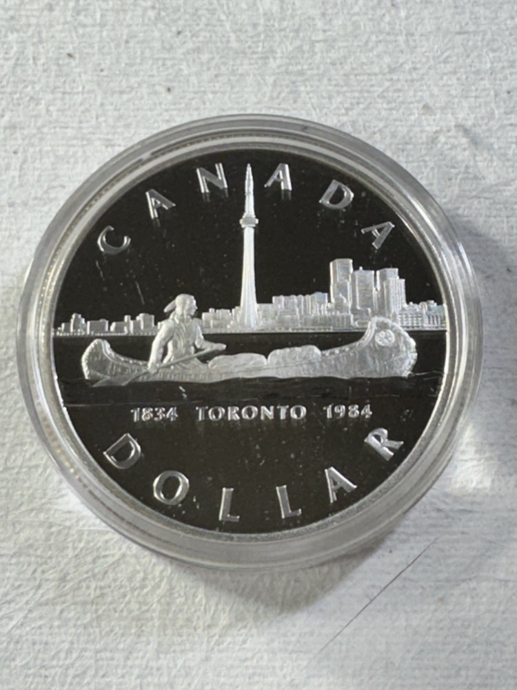 1984 Canada 1 Dollar Silver Proof Coin Toronto