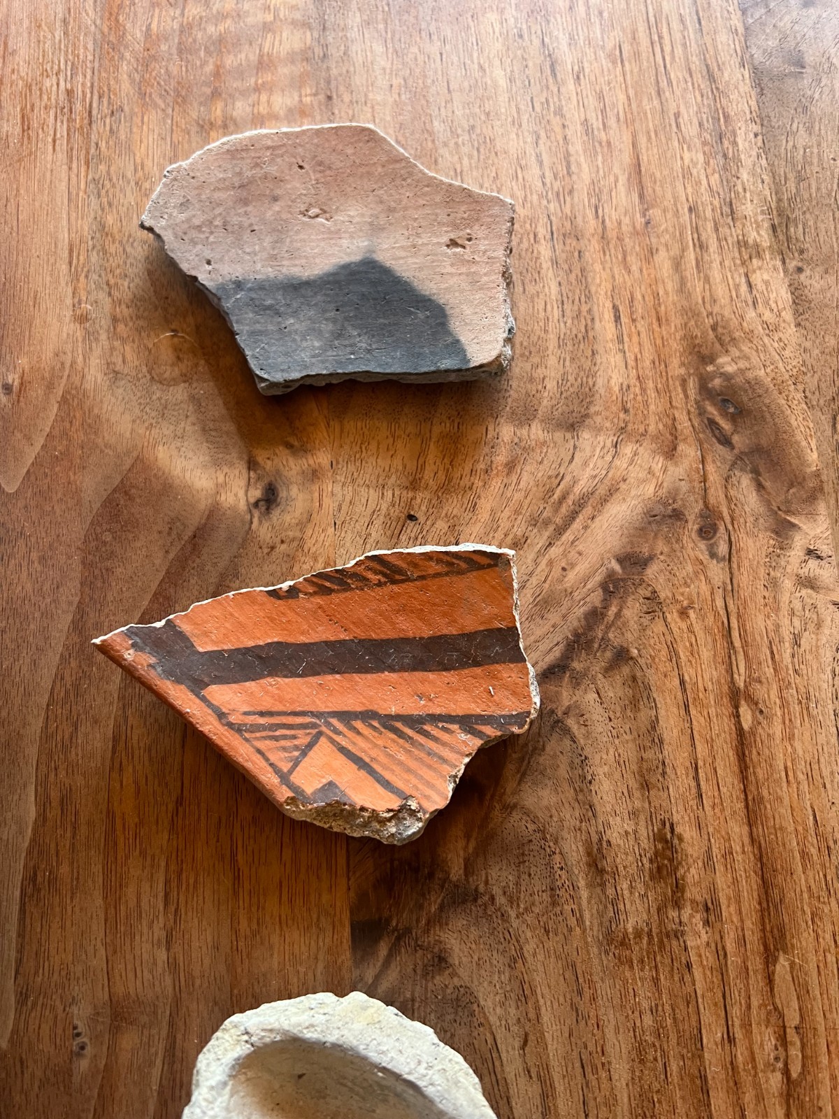 12 Striking Anasazi Pottery Sherds, Red, Black on-White, large fragments