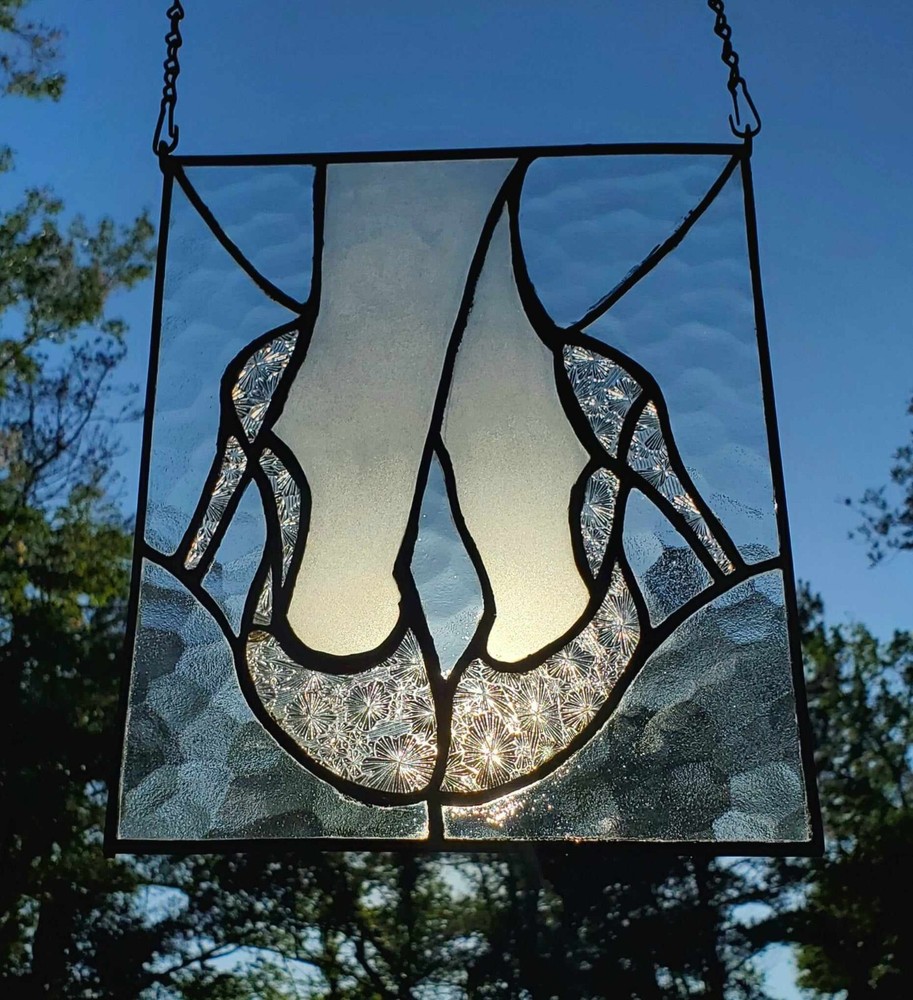 Stained Glass Artwork "Crystal Heels"