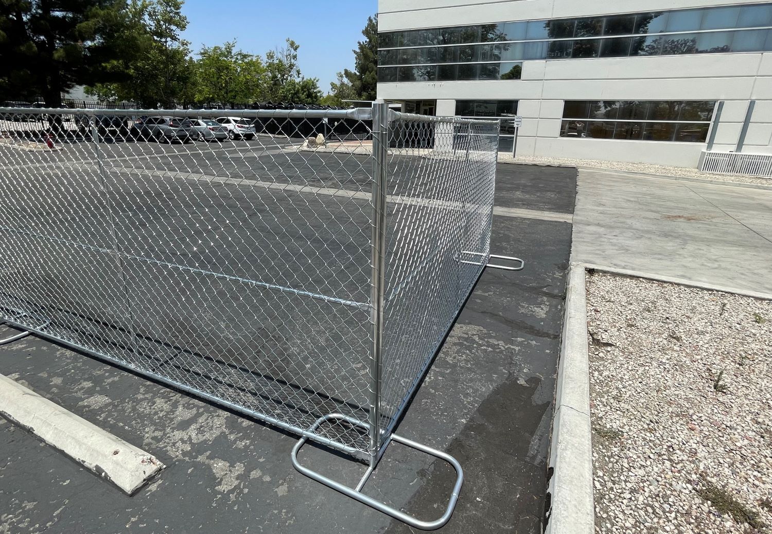 Sandbaggy Chain Link Fence Panel Base (Galvanized) - Temporary Fencing Stands