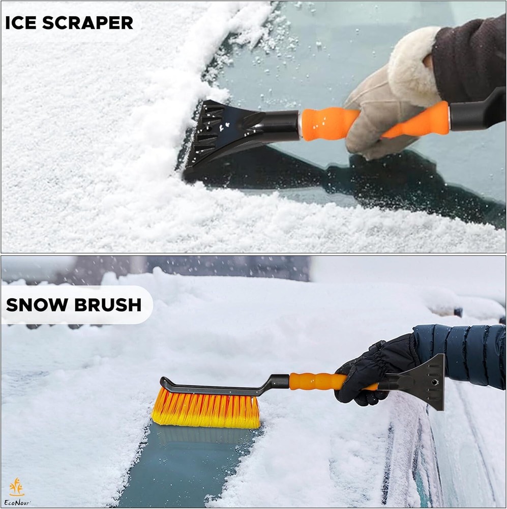 17" Snow Brush & Ice Scraper for Car Windshield