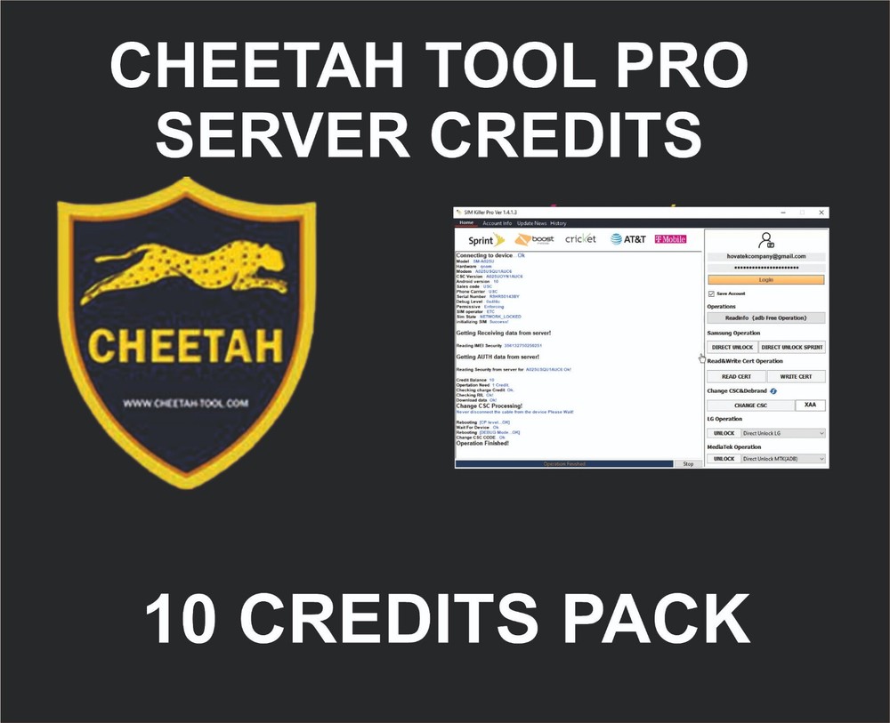 Cheetah Tool Pro, Credits Package, 10 Credits