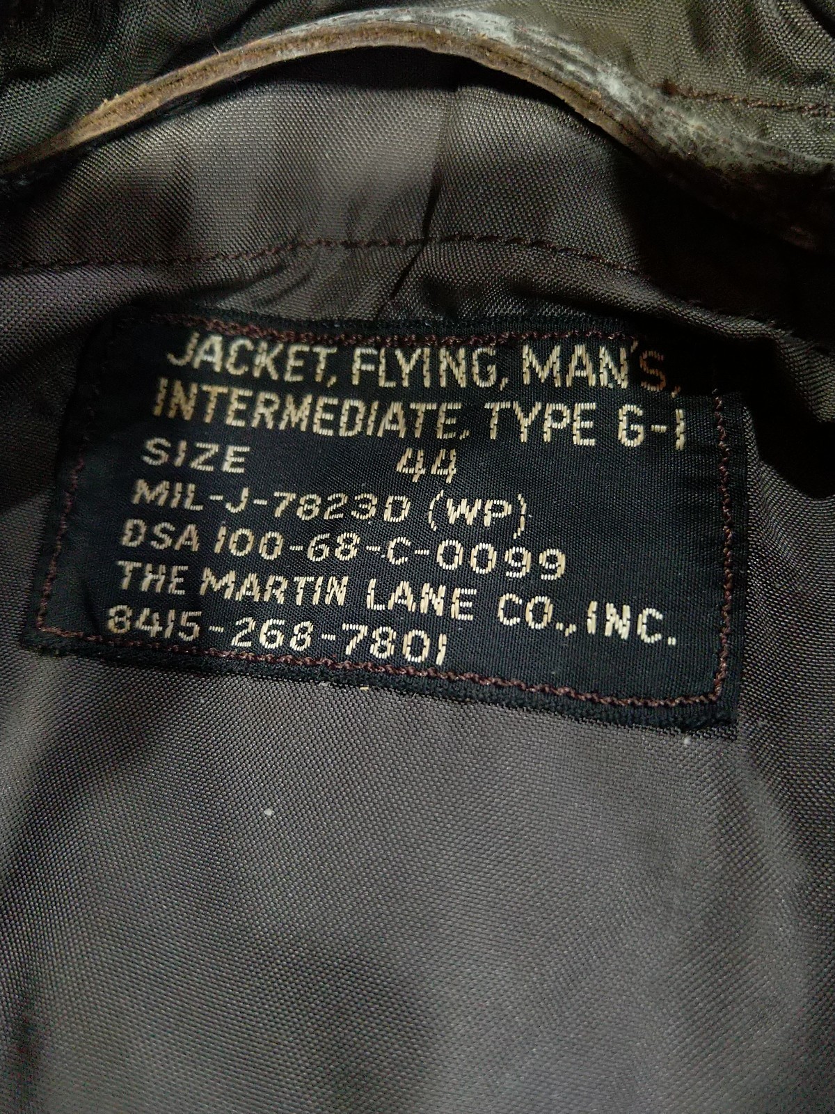 Jacket Flying Intermediate USN Type G1 The Martin Lane Co