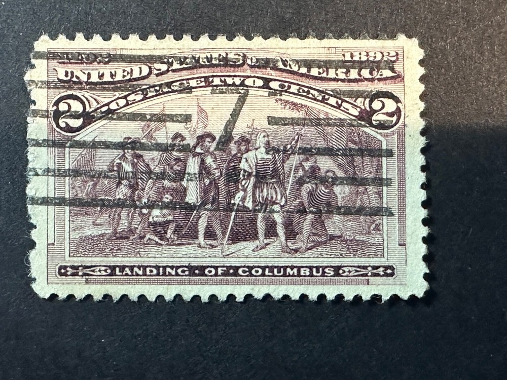 Scott # 231 VF nice Broken Frame Line 2024 Scott Catalogue Value $ 0.45