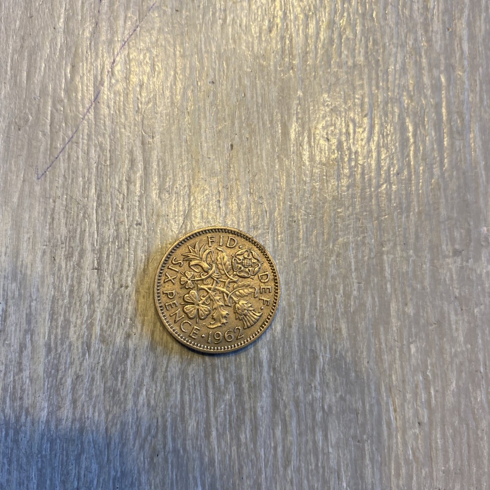 1962  Great Britain Six Pence  Coin