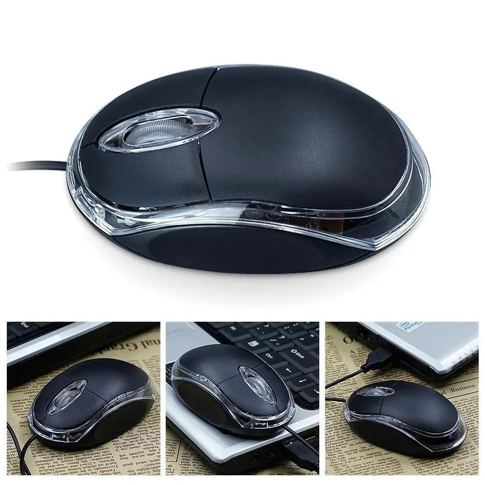 Mini USB Wired Optical Mouse 1000 DPI LED Gaming for PC Laptop Notebook Computer