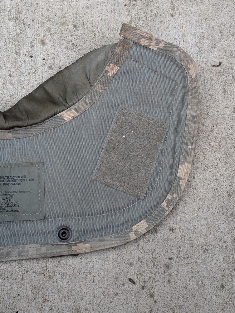 Improved Outer Tactical Vest Yoke/ Collar Back Assembly, Snaps Multicam/ OCP