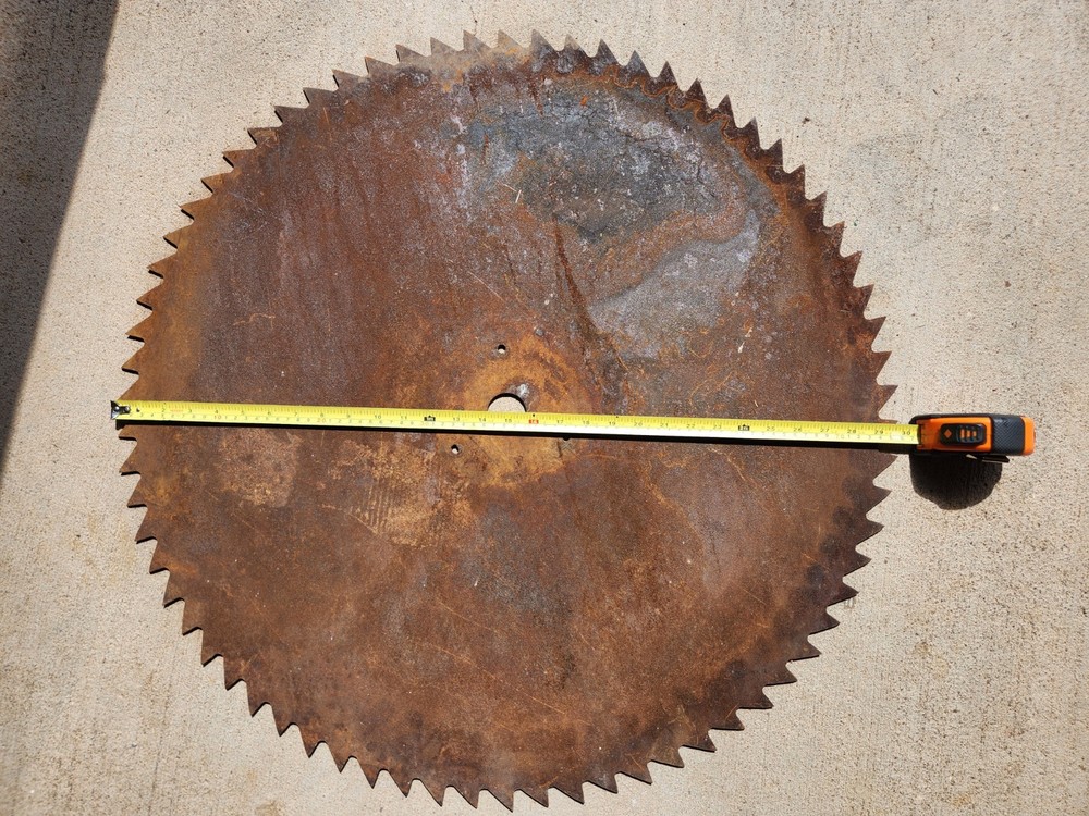 Large Sawmill Buzz Saw Blade 30"! Diameter Solid Sawblade Rustic Decor Rusty