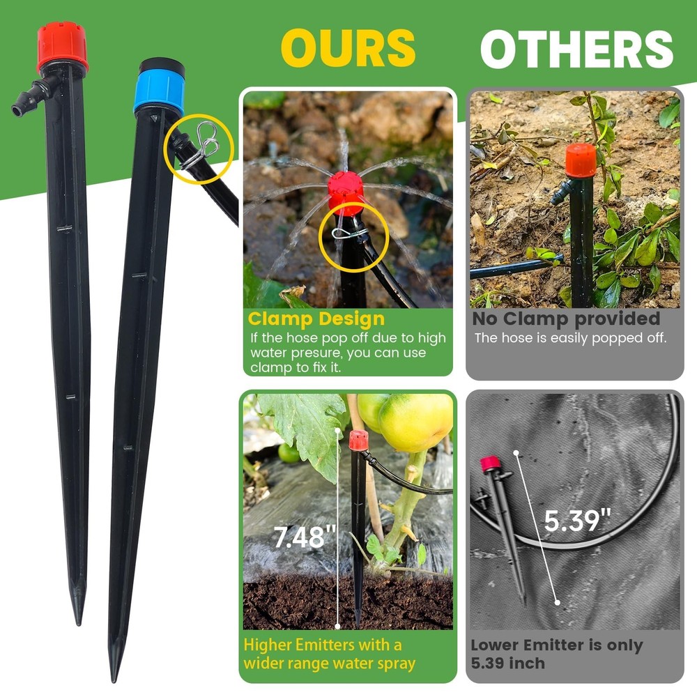 110ft Drip Irrigation System Kit, Garden Watering System DIY Automatic Irriga...