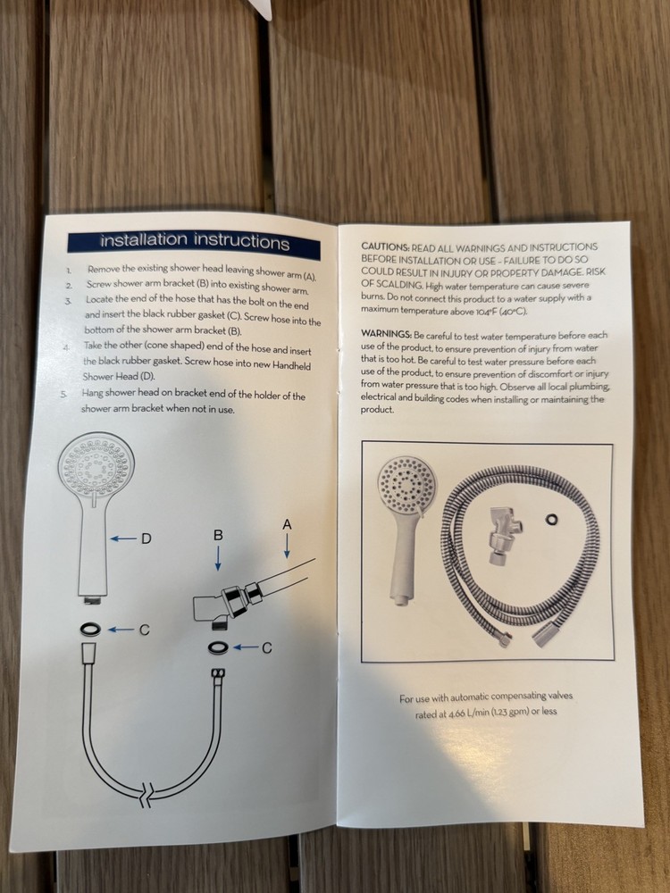 deluxe handheld shower massager