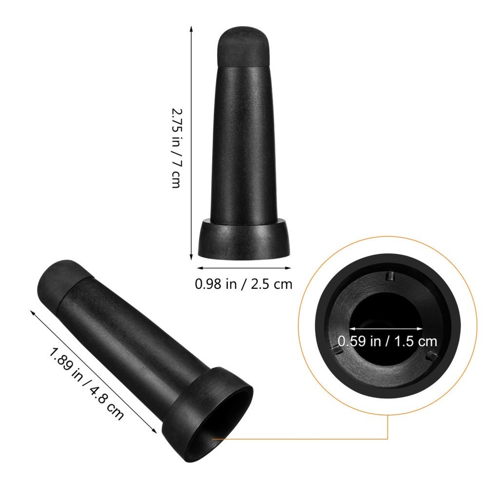 2 Pcs Rubber Umbrella Tip Protector Pole Caps Umbrella Replacement Cover