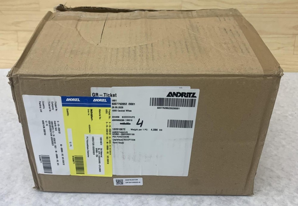 (QTY:4) Andritz 132010672 Polyurethane Elastomer Vibration Absorber Block