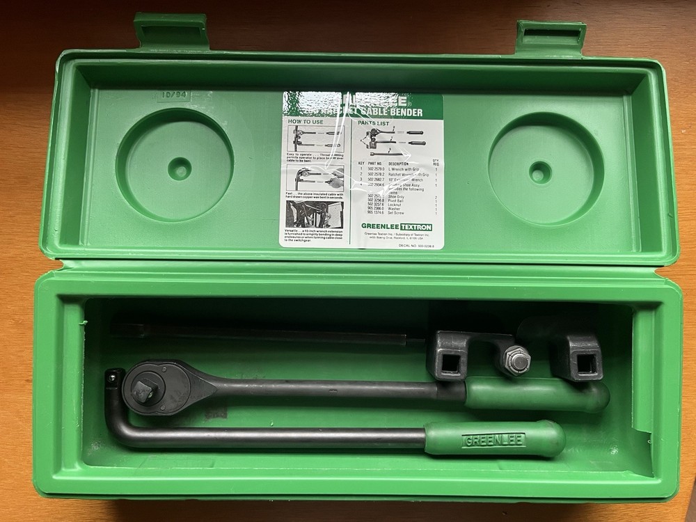 Greenlee 796 Ratchet Cable Bender