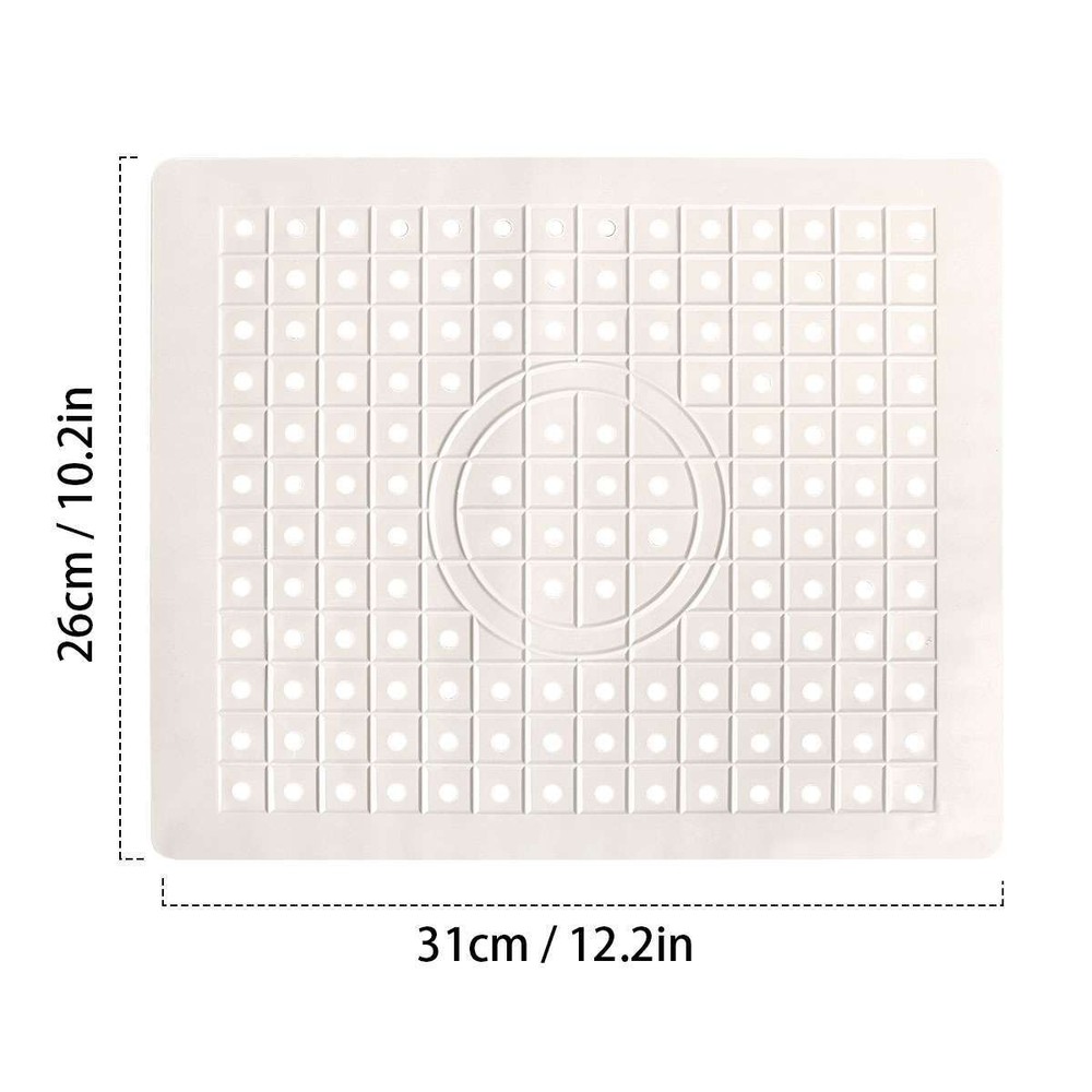 1-4 Pack Kitchen Sink Mat Drain Pad Protector 10" x 12" Non-Slip Rubber Durable