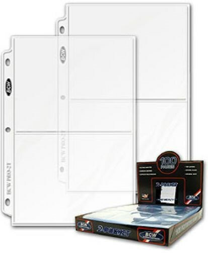 50 BCW Pro 2-Pocket 5 x 7 Photo Album Pages / 5x7 Large Postcard Binder Sheets
