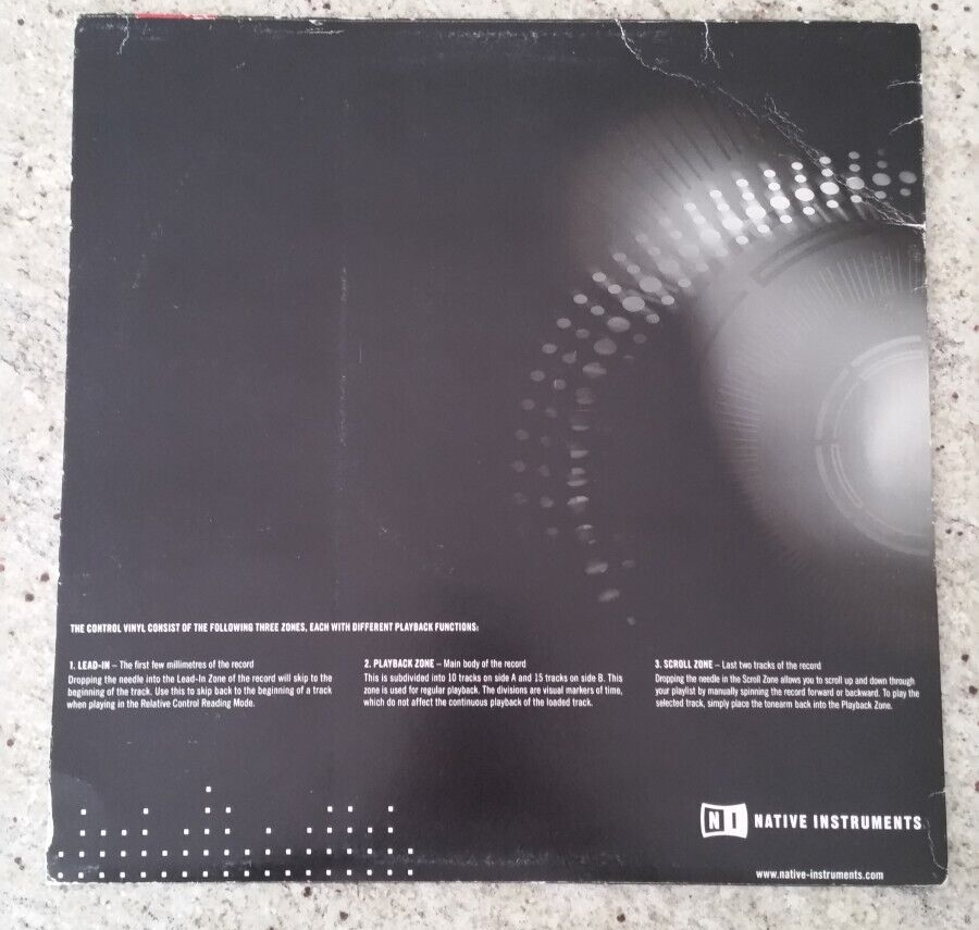 TRAKTOR SCRATCH - CONTROL VINYL BLACK - ORIGINAL NATIVE INSTRUMENTS - LIKE NEW