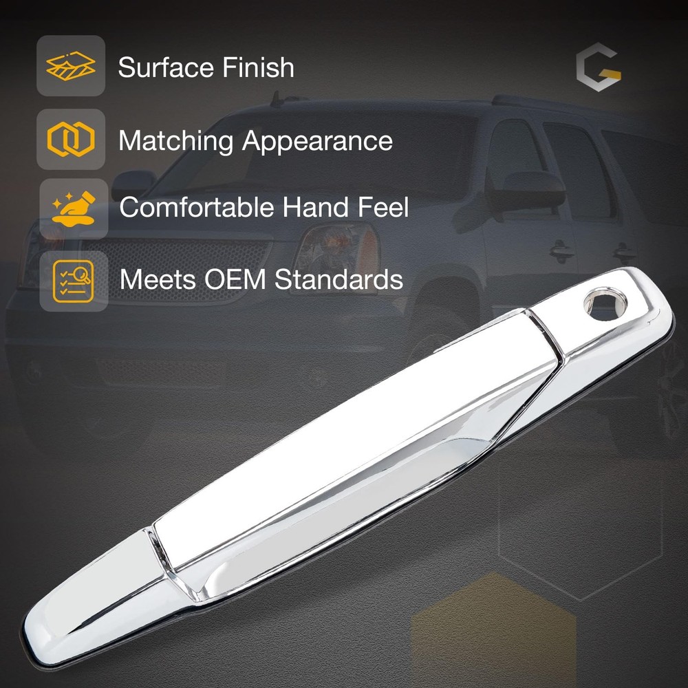 Exterior Chrome Door Handle Front Left Driver Side | front left,