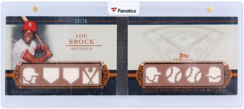 Lou Brock St. Louis Cardinals 2010 Topps Sterling Booklet #SPSR-14 #10/10 Card