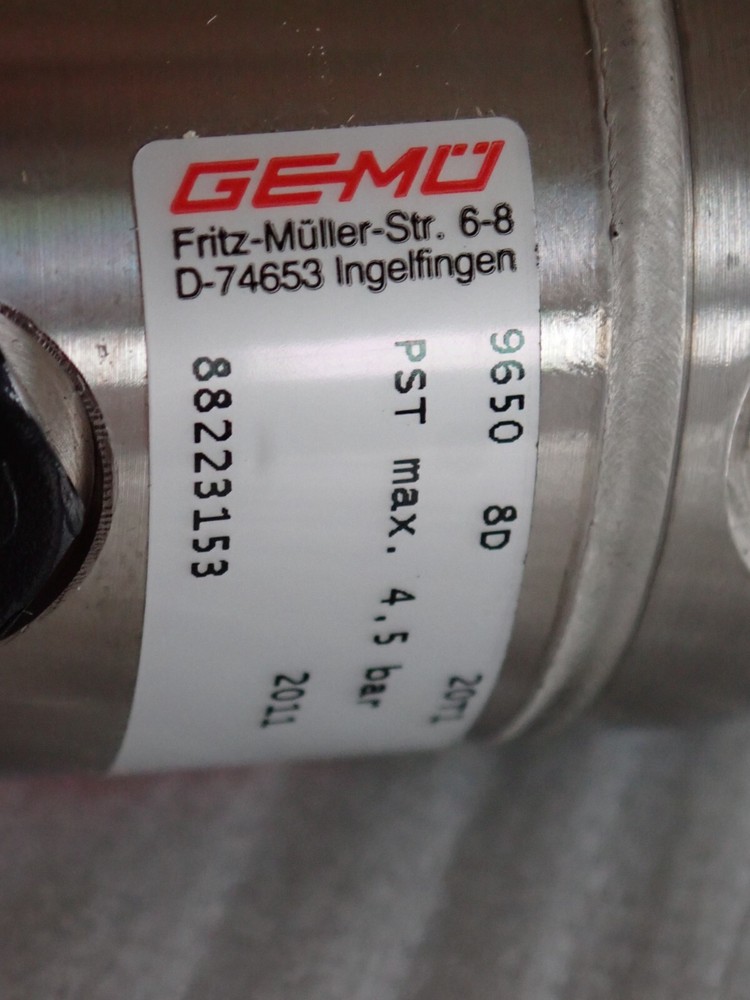 2047776 GEMU PNEUMATICALLY CONTROLLED SANITARY DIAPHRAGM VALVE NEW